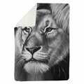 Begin Home Decor 60 x 80 in. Lion & Lioness-Sherpa Fleece Blanket 5545-6080-AN306